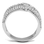 3W1214 - Rhodium Brass Ring with AAA Grade CZ  in Clear-Ring-ANDROMEDA QUINNS | AURELLE'S-Alamode