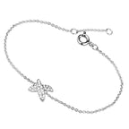 3W405 - Rhodium Brass Bracelet with AAA Grade CZ  in Clear-Bracelet-ANDROMEDA QUINNS | AURELLE'S-Alamode