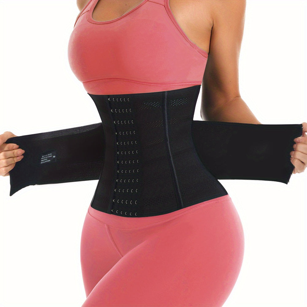 1pc Breathable Polyester Waist Cincher for Women - Medium Control Posture Improvement Shapewear with Adjustable Closure, Knit Fabric Weave, Hand Washable - 1pc--ANDROMEDA QUINNS | AURELLE'S-ANDROMEDA QUINNS | AURELLE'S