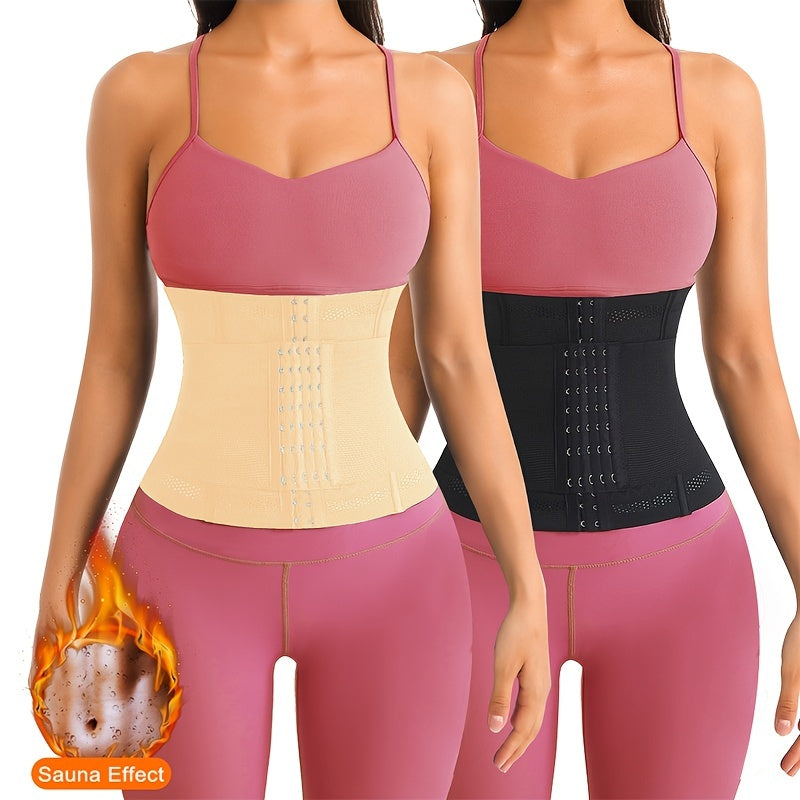 1pc Breathable Polyester Waist Cincher for Women - Medium Control Posture Improvement Shapewear with Adjustable Closure, Knit Fabric Weave, Hand Washable - 1pc--ANDROMEDA QUINNS | AURELLE'S-ANDROMEDA QUINNS | AURELLE'S