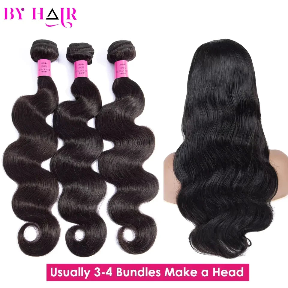 26 Inch Body Wave Bundles With Closure Brazilian Hair Weave 3/4 Bundles With Closure Natural Human Hair Bundles With 2X6 Closure--ANDROMEDA QUINNS | AURELLE'S-ANDROMEDA QUINNS | AURELLE'S