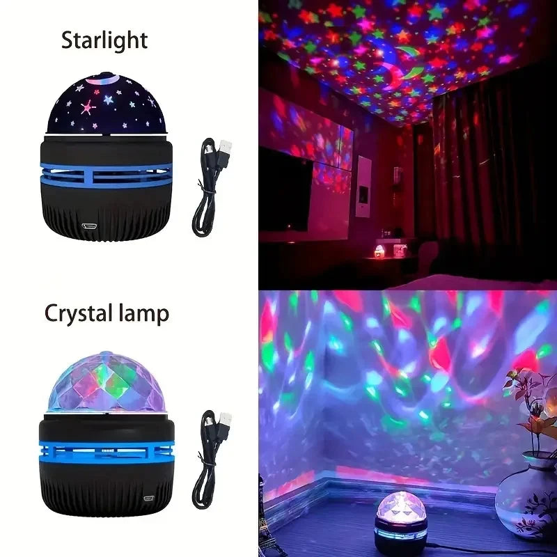 1pc Star Projector, Galaxy Projector, Water Ocean Wave Projector For Bedroom Night Light  Room Decor With 7-Colors Patterns--ANDROMEDA QUINNS | AURELLE'S-ANDROMEDA QUINNS | AURELLE'S