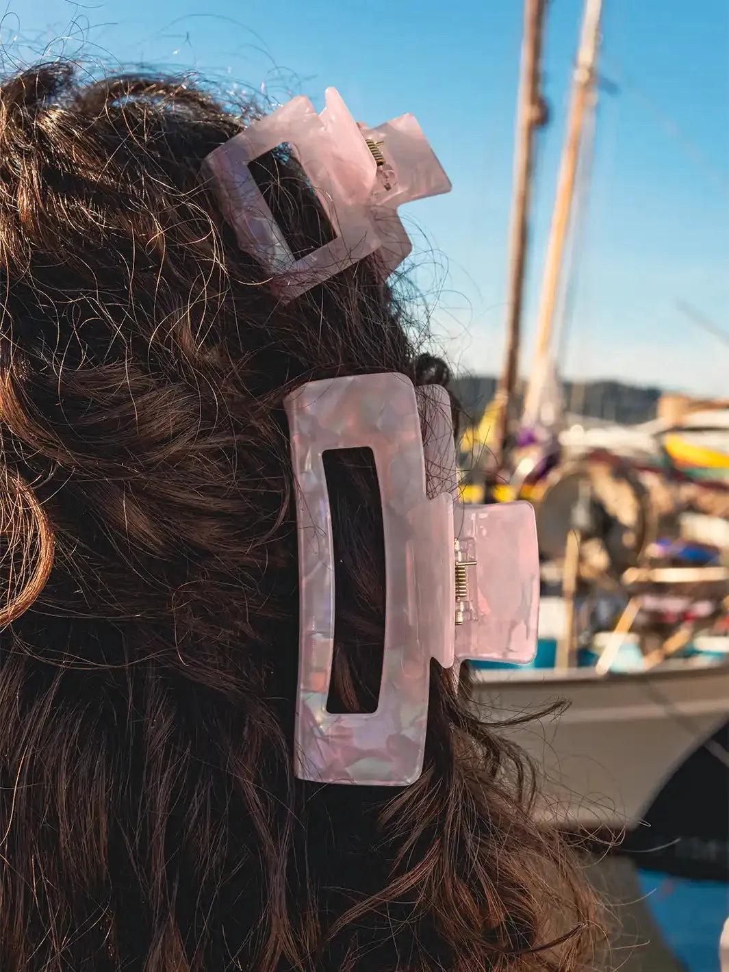 Rose Quartz Claw Clips, Set of 2-n/a-ANDROMEDA QUINNS | AURELLE'S-Ellie Rose