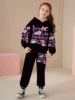 2025 Spring and Autumn New Girl's Exquisite and Cute Hoodie with Pants Two Piece Set