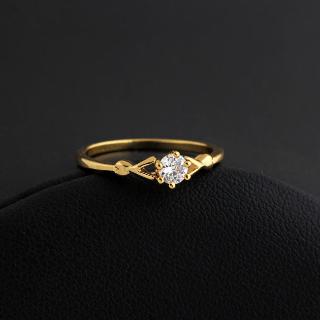 Ever Fade 14K Gold Ring for Women Solitaire 2.0ct Round Cut Zirconia Diamond Wedding Band Bridal Jewelry 14k Gold Jewelry--ANDROMEDA QUINNS | AURELLE'S-ANDROMEDA QUINNS | AURELLE'S