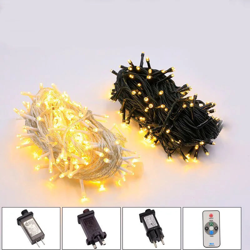 LED Christmas String Lights Outdoor Waterproof Fairy Twinkle Lights Plug in for Outside Tree Classroom Wedding Xmas Decorations--ANDROMEDA QUINNS | AURELLE'S-ANDROMEDA QUINNS | AURELLE'S
