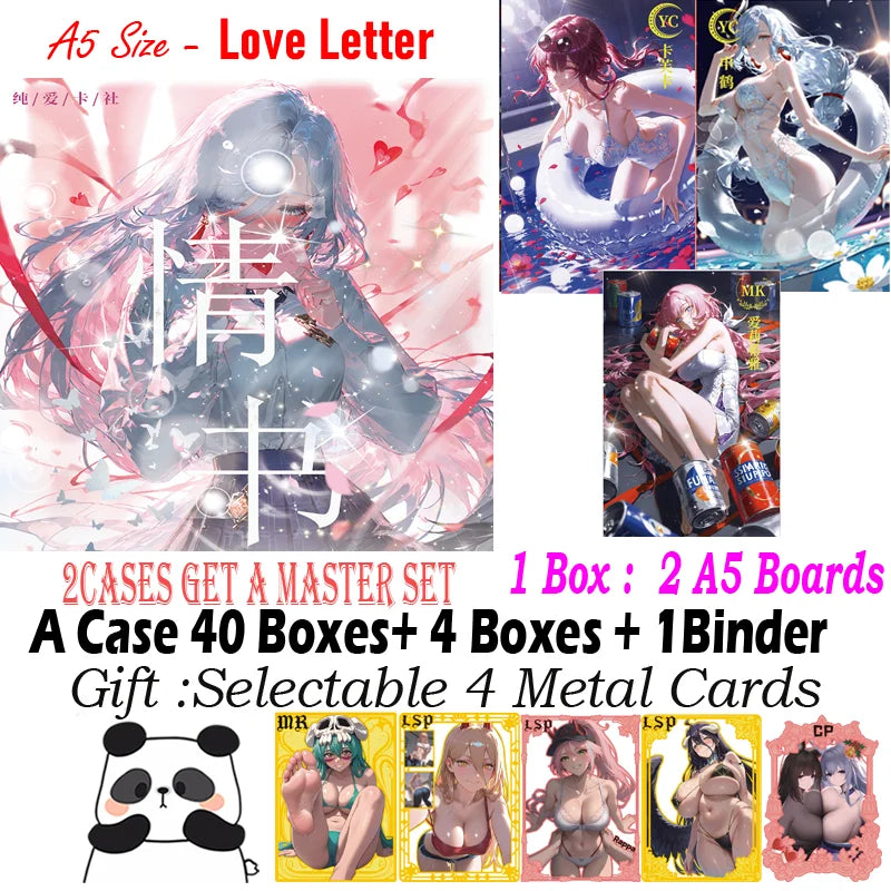 New A5 Size Hobby Waifu Collection Card Goddess Game Trade CCG Card Board Toys for Gift Giving Composed of Paper and Plastic