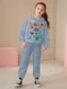 2025 Spring and Autumn New Girl's Exquisite and Cute Hoodie with Pants Two Piece Set