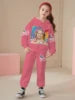 2025 Spring and Autumn New Girl's Exquisite and Cute Hoodie with Pants Two Piece Set