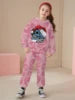 2025 Spring and Autumn New Girl's Exquisite and Cute Hoodie with Pants Two Piece Set
