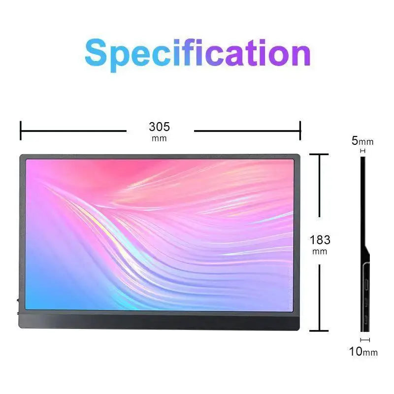 Portable 2.5K 16 Inch LED Display Screen with HDR Multiple Interfaces for Laptop and Meeting Sharing