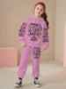 2025 Spring and Autumn New Girl's Exquisite and Cute Hoodie with Pants Two Piece Set