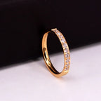 Top Quality Fashion Jewelry Crystal Wedding Rings Stainless Steel Rose Gold Color Female Ring For Woman And Girl Best Gift--ANDROMEDA QUINNS | AURELLE'S-ANDROMEDA QUINNS | AURELLE'S