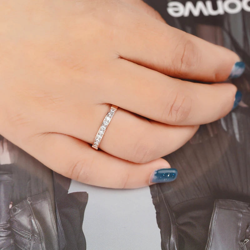 Top Quality Fashion Jewelry Crystal Wedding Rings Stainless Steel Rose Gold Color Female Ring For Woman And Girl Best Gift--ANDROMEDA QUINNS | AURELLE'S-ANDROMEDA QUINNS | AURELLE'S