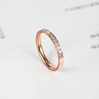 Top Quality Fashion Jewelry Crystal Wedding Rings Stainless Steel Rose Gold Color Female Ring For Woman And Girl Best Gift--ANDROMEDA QUINNS | AURELLE'S-ANDROMEDA QUINNS | AURELLE'S