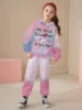 2025 Spring and Autumn New Girl's Exquisite and Cute Hoodie with Pants Two Piece Set