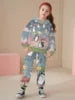 2025 Spring and Autumn New Girl's Exquisite and Cute Hoodie with Pants Two Piece Set