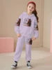 2025 Spring and Autumn New Girl's Exquisite and Cute Hoodie with Pants Two Piece Set