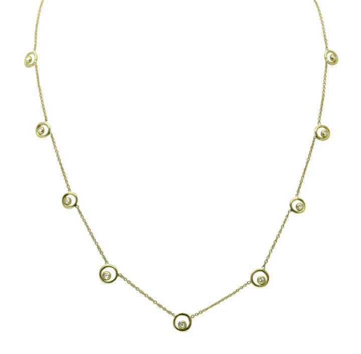 Karma Chain- 14K Gold with Ripples of Diamonds-Jewelry-ANDROMEDA QUINNS | AURELLE'S-Jane A Gordon: Designs for Life