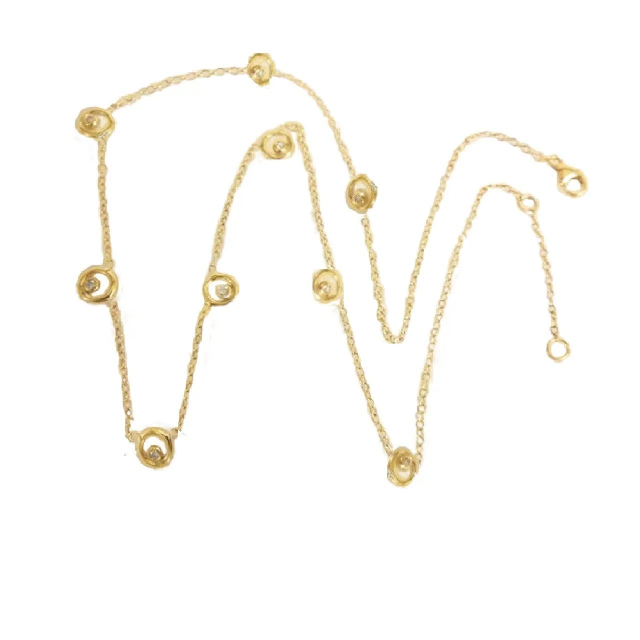 Karma Chain- 14K Gold with Ripples of Diamonds-Jewelry-ANDROMEDA QUINNS | AURELLE'S-Jane A Gordon: Designs for Life