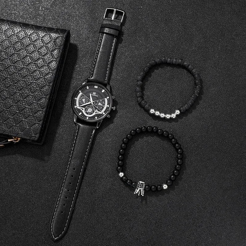 3PCS Set Men Watch Minimalist Men's Fashion Ultra Thin Watches Simple Men Business Leather Quartz Wristwatch Relogio Masculino--ANDROMEDA QUINNS | AURELLE'S-ANDROMEDA QUINNS | AURELLE'S