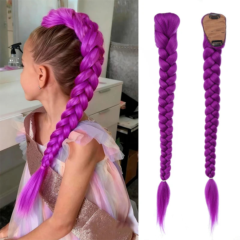 cosplay wig Skpop Witch Hunter Team Rumi purple wig Mira Zoe cosplay braided single dress