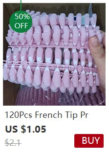 120pcs Pink French Tip Press-On Nails Medium Length Square Shape With Glossy Finish False Nails Full Cover Pre-Shaped Fake Nails--ANDROMEDA QUINNS | AURELLE'S-ANDROMEDA QUINNS | AURELLE'S