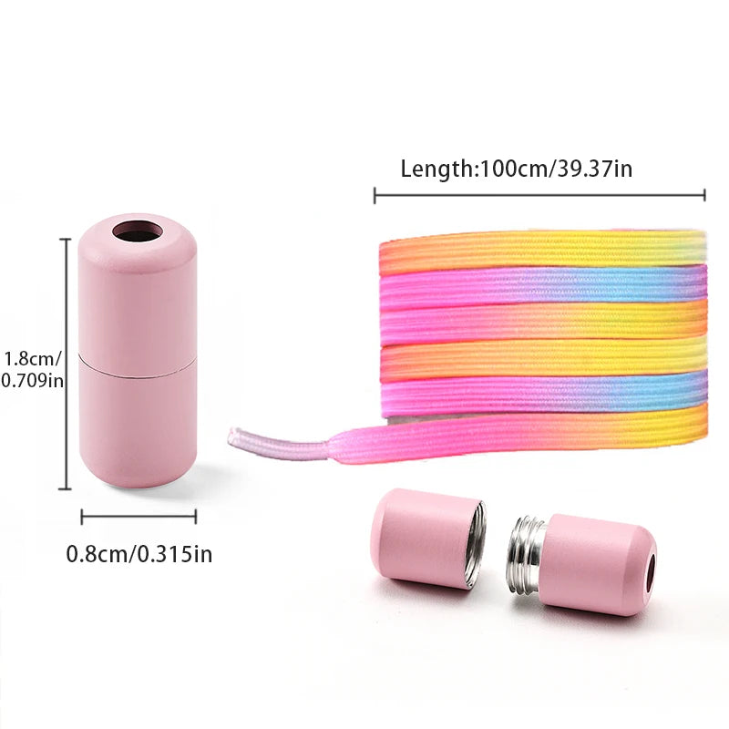 1Pair/2Pairs/4Pairs No Tie Shoe Laces Colorful Buckle Shoelaces Pearl Light Colorful Fashion Without Ties Elastic Laces Sneaker--ANDROMEDA QUINNS | AURELLE'S-ANDROMEDA QUINNS | AURELLE'S