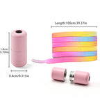 1Pair/2Pairs/4Pairs No Tie Shoe Laces Colorful Buckle Shoelaces Pearl Light Colorful Fashion Without Ties Elastic Laces Sneaker--ANDROMEDA QUINNS | AURELLE'S-ANDROMEDA QUINNS | AURELLE'S