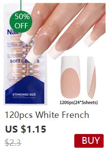 120pcs Pink French Tip Press-On Nails Medium Length Square Shape With Glossy Finish False Nails Full Cover Pre-Shaped Fake Nails--ANDROMEDA QUINNS | AURELLE'S-ANDROMEDA QUINNS | AURELLE'S