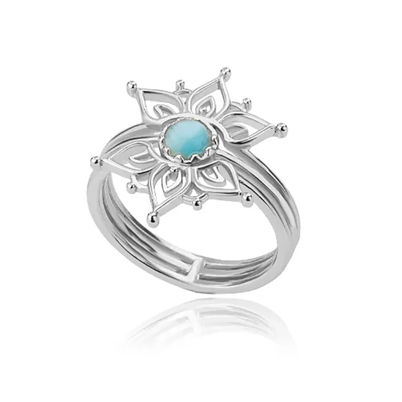 Stainless Steel Lotus Flower Ring for Women Gold Color Vintage Stone Opal Oval Flower Ring Fashion Aesthetic Jewelry Gift--ANDROMEDA QUINNS | AURELLE'S-ANDROMEDA QUINNS | AURELLE'S