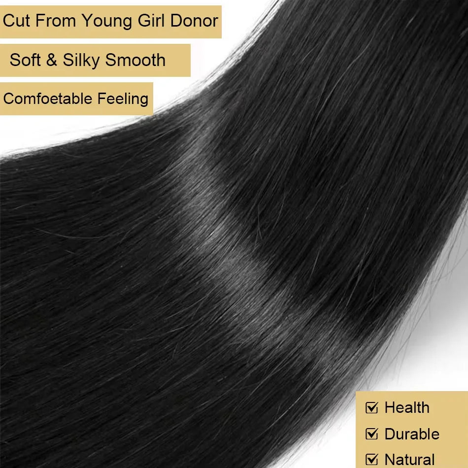 30 32 Inch Bone Straight Bundles Human Hair 100% Unprocessed Raw Remy Hair 3 4 Bundles Brazilian Extension Double Weft For Women--ANDROMEDA QUINNS | AURELLE'S-ANDROMEDA QUINNS | AURELLE'S
