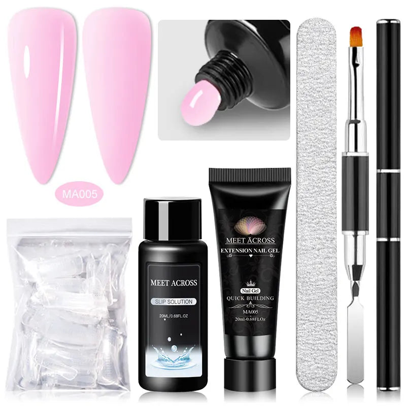 MEET ACROSS 5PCS/SET Extension Gel For Nails Finger Extension Gel Manicure Slip Solution Acrylic Nail Art Varnish DIY Tool--ANDROMEDA QUINNS | AURELLE'S-ANDROMEDA QUINNS | AURELLE'S