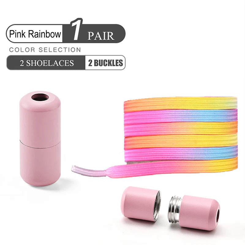 1Pair/2Pairs/4Pairs No Tie Shoe Laces Colorful Buckle Shoelaces Pearl Light Colorful Fashion Without Ties Elastic Laces Sneaker--ANDROMEDA QUINNS | AURELLE'S-ANDROMEDA QUINNS | AURELLE'S