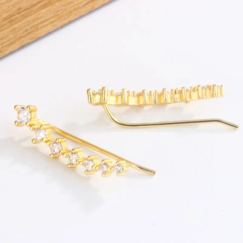 14K Gold Plated Exquisite Zircon Stud Earrings for Women Trendy 2024 New Fashion Earring Party Jewelry Gifts--ANDROMEDA QUINNS | AURELLE'S-ANDROMEDA QUINNS | AURELLE'S