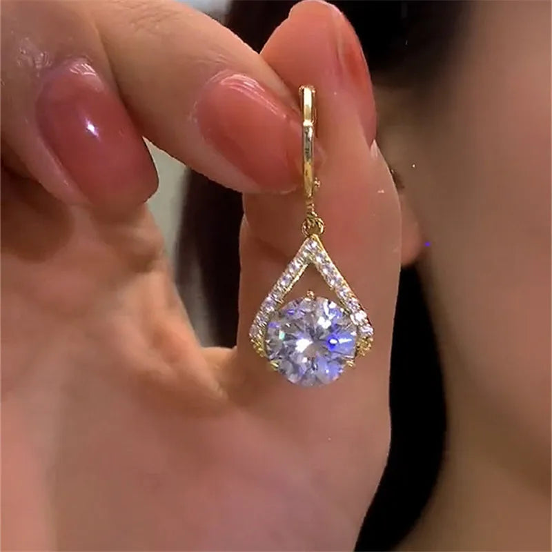 2023 New Fashion Trend Unique Design Elegant Delicate Geometric Round Earrings For Women Jewelry Wedding Party Premium Gifts--ANDROMEDA QUINNS | AURELLE'S-ANDROMEDA QUINNS | AURELLE'S