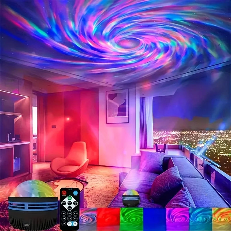 LED NightLights Galaxy Projector Remote Control 5V USB Rechargeable Starry Sky Lamp DMX Sound Active 7 Modes for Kids Room Decor--ANDROMEDA QUINNS | AURELLE'S-ANDROMEDA QUINNS | AURELLE'S