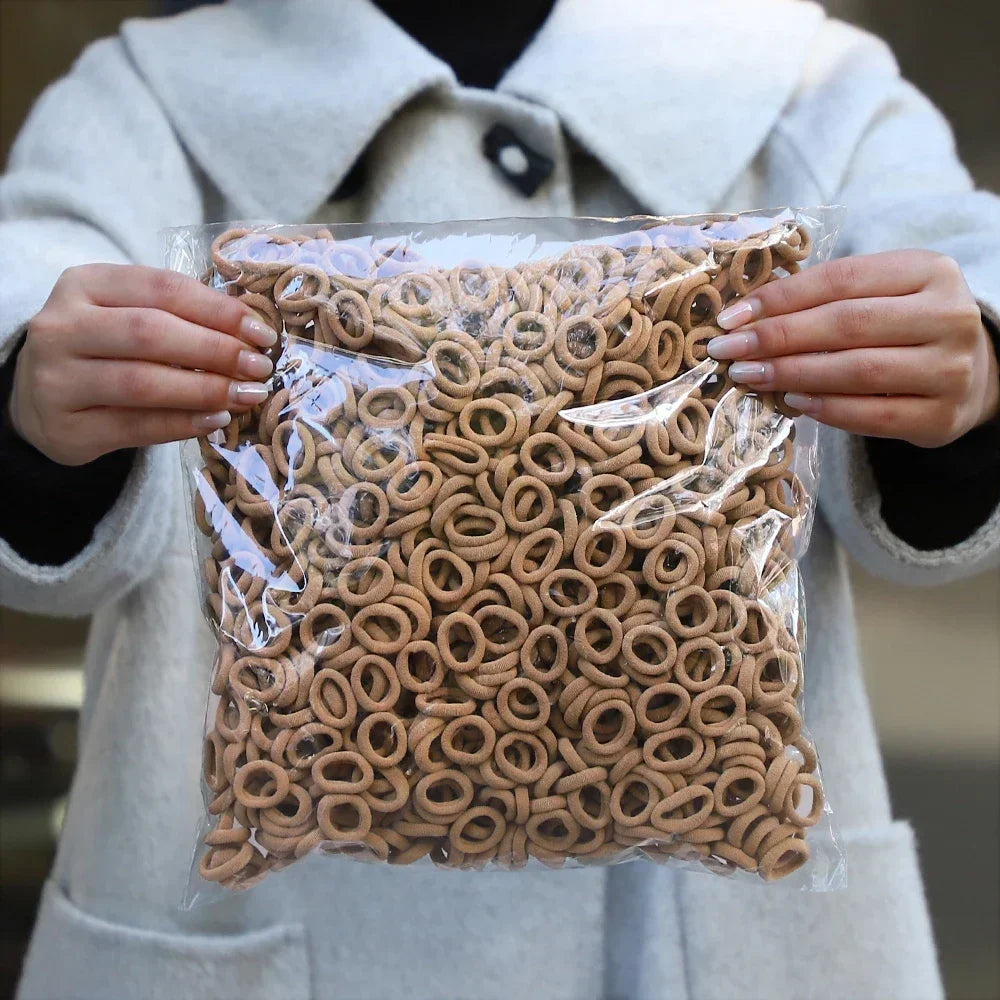 50Pcs/bag Colorful Basic Nylon Ealstic Hair Ties for Girls Ponytail Hold Scrunchie Rubber Band Kid Fashion Hair Accessories--ANDROMEDA QUINNS | AURELLE'S-ANDROMEDA QUINNS | AURELLE'S