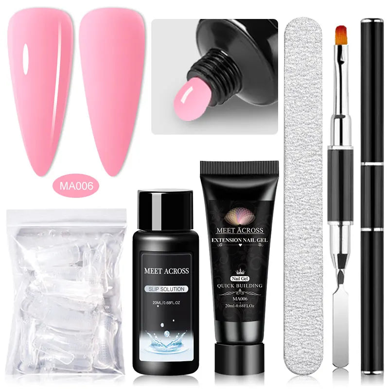 MEET ACROSS 5PCS/SET Extension Gel For Nails Finger Extension Gel Manicure Slip Solution Acrylic Nail Art Varnish DIY Tool--ANDROMEDA QUINNS | AURELLE'S-ANDROMEDA QUINNS | AURELLE'S