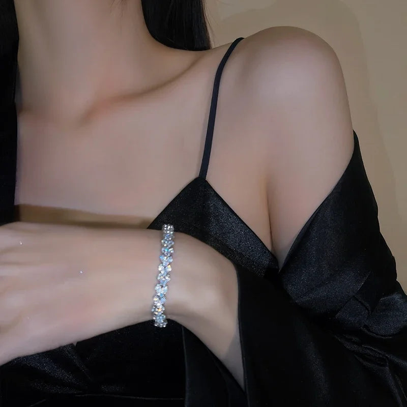 4pcs Punk Curb Cuban Chain Bracelets Set for Women Simple Thick Gold Color Charm Bracelets Fashion Jewelry Accessories New--ANDROMEDA QUINNS | AURELLE'S-ANDROMEDA QUINNS | AURELLE'S