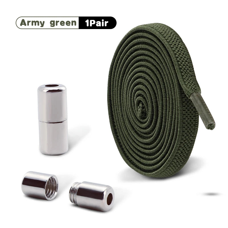 1Pair Elastic Laces Sneakers No Tie Shoe laces Capsule Lock Shoelaces Without ties Kids Adult 0.6cm Flat Shoelace for Shoes--ANDROMEDA QUINNS | AURELLE'S-ANDROMEDA QUINNS | AURELLE'S