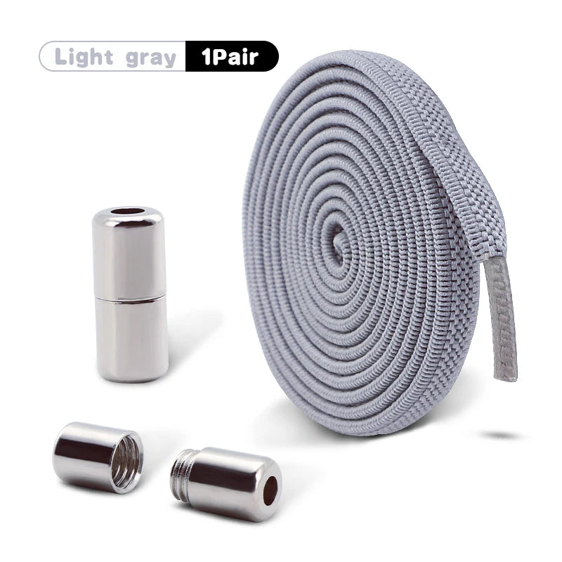 1Pair Elastic Laces Sneakers No Tie Shoe laces Capsule Lock Shoelaces Without ties Kids Adult 0.6cm Flat Shoelace for Shoes--ANDROMEDA QUINNS | AURELLE'S-ANDROMEDA QUINNS | AURELLE'S