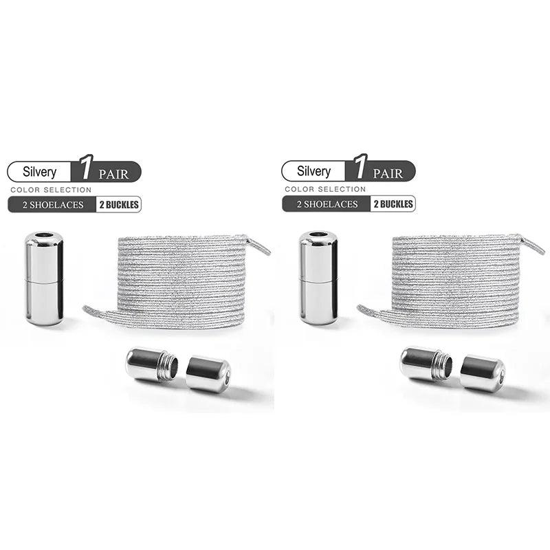 1Pair/2Pairs/4Pairs No Tie Shoe Laces Colorful Buckle Shoelaces Pearl Light Colorful Fashion Without Ties Elastic Laces Sneaker--ANDROMEDA QUINNS | AURELLE'S-ANDROMEDA QUINNS | AURELLE'S