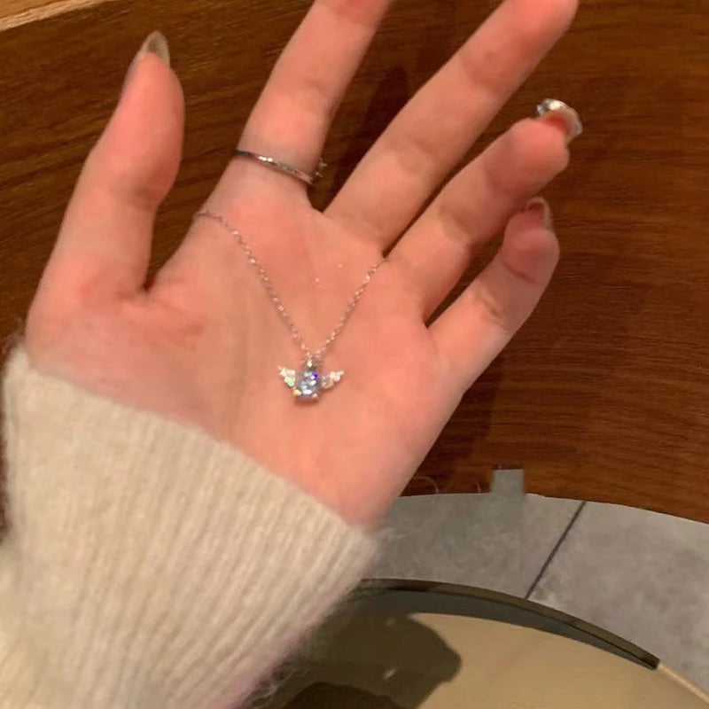 New Wine Red Cherry Gold Color Pendant Necklace For Women Personality Fashion Necklace Wedding Jewelry Birthday Gifts--ANDROMEDA QUINNS | AURELLE'S-ANDROMEDA QUINNS | AURELLE'S