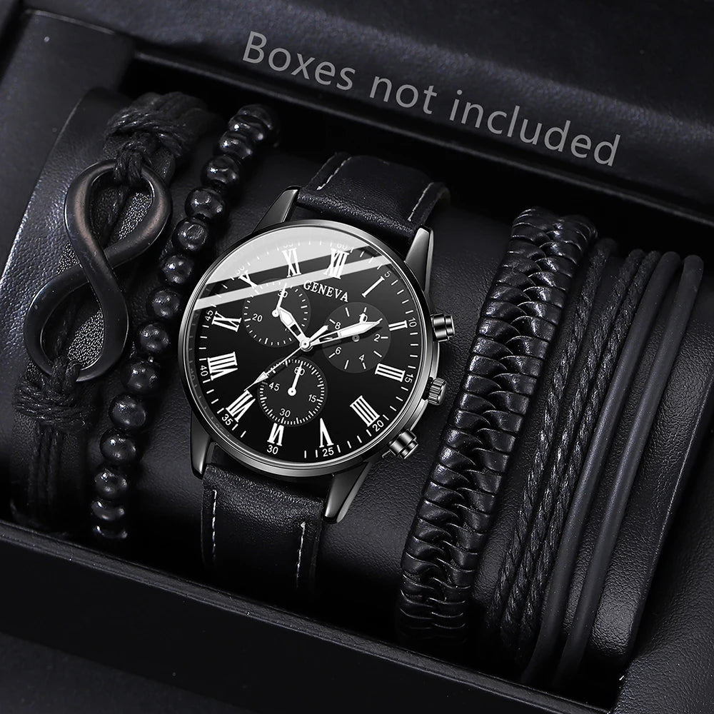 New Hip Hop Mens Fashion Watches Luxury Male Clock Wristwatch Sport MensWrist Watch Bracelet Set Relogio Masculino--ANDROMEDA QUINNS | AURELLE'S-ANDROMEDA QUINNS | AURELLE'S