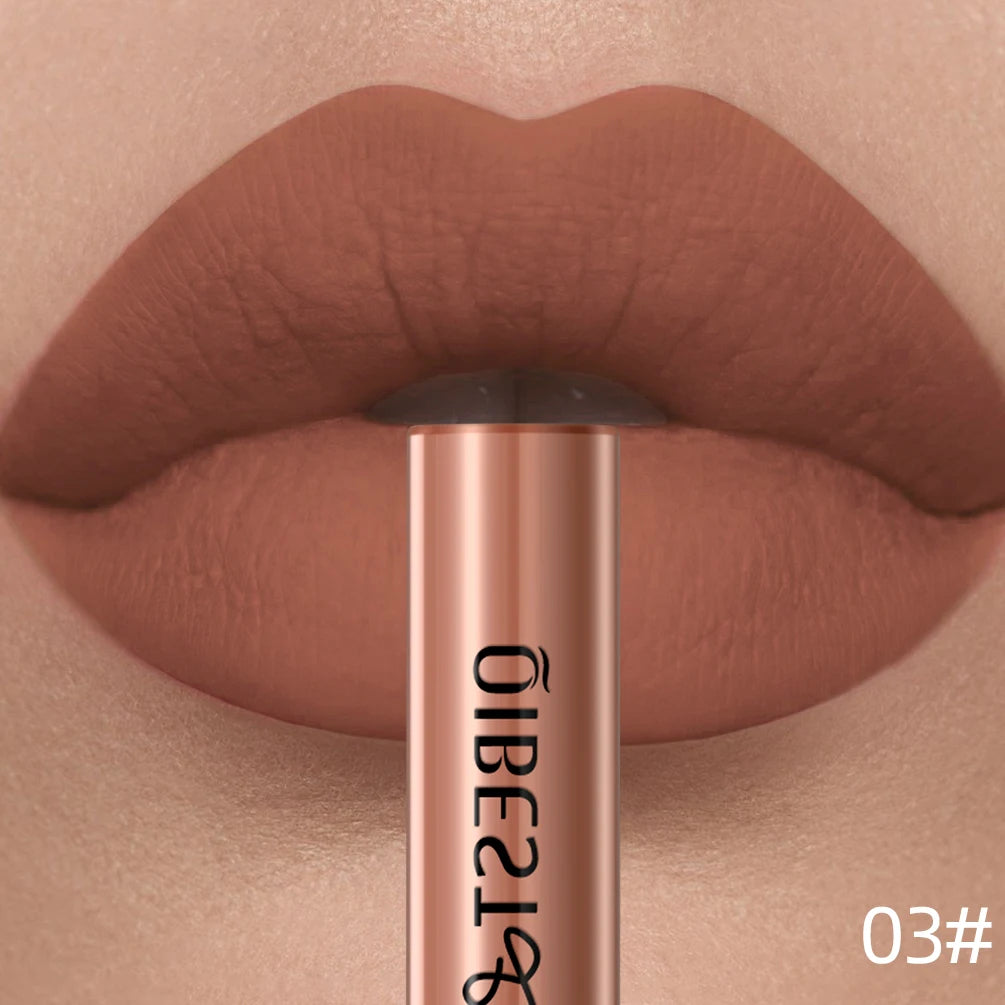 QIBEST Matte Liquid Lipstick Waterproof Long Lasting Velvet Lip Gloss Tint Tube Matte Nude Pigment Red Lipgloss Lips Makeup--ANDROMEDA QUINNS | AURELLE'S-ANDROMEDA QUINNS | AURELLE'S