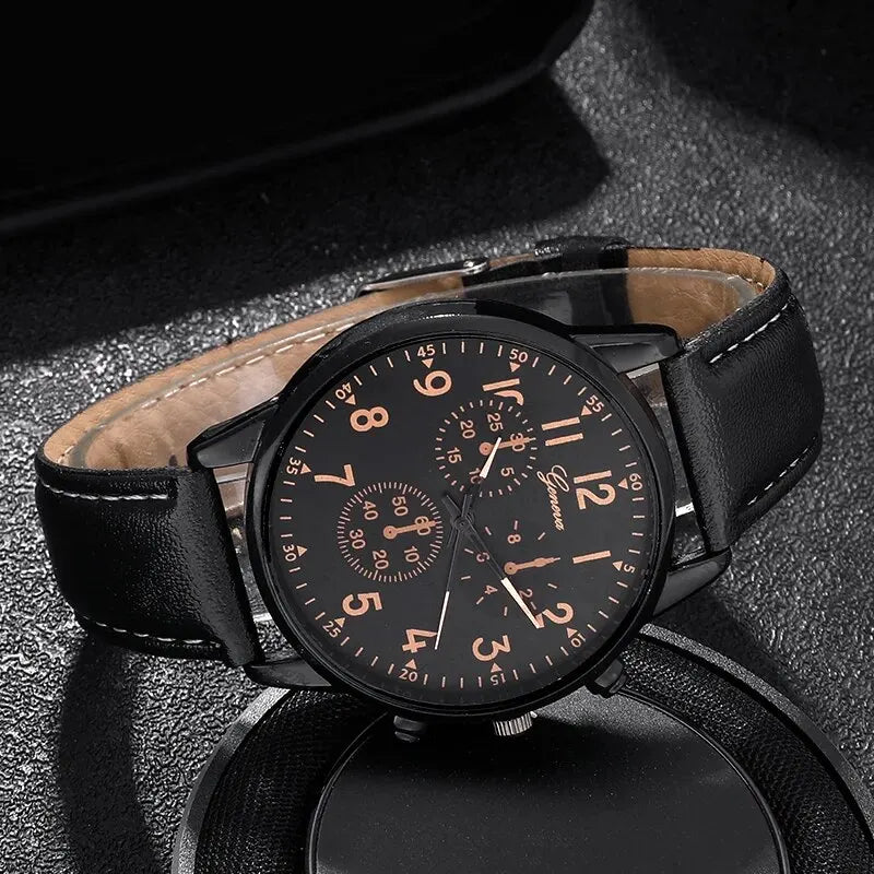 New Fashion Mens Sports Watches Man Business Quartz Wristwatch Luxury Vintage Leather Belt Bracelet Men Casual Clock Watch--ANDROMEDA QUINNS | AURELLE'S-ANDROMEDA QUINNS | AURELLE'S