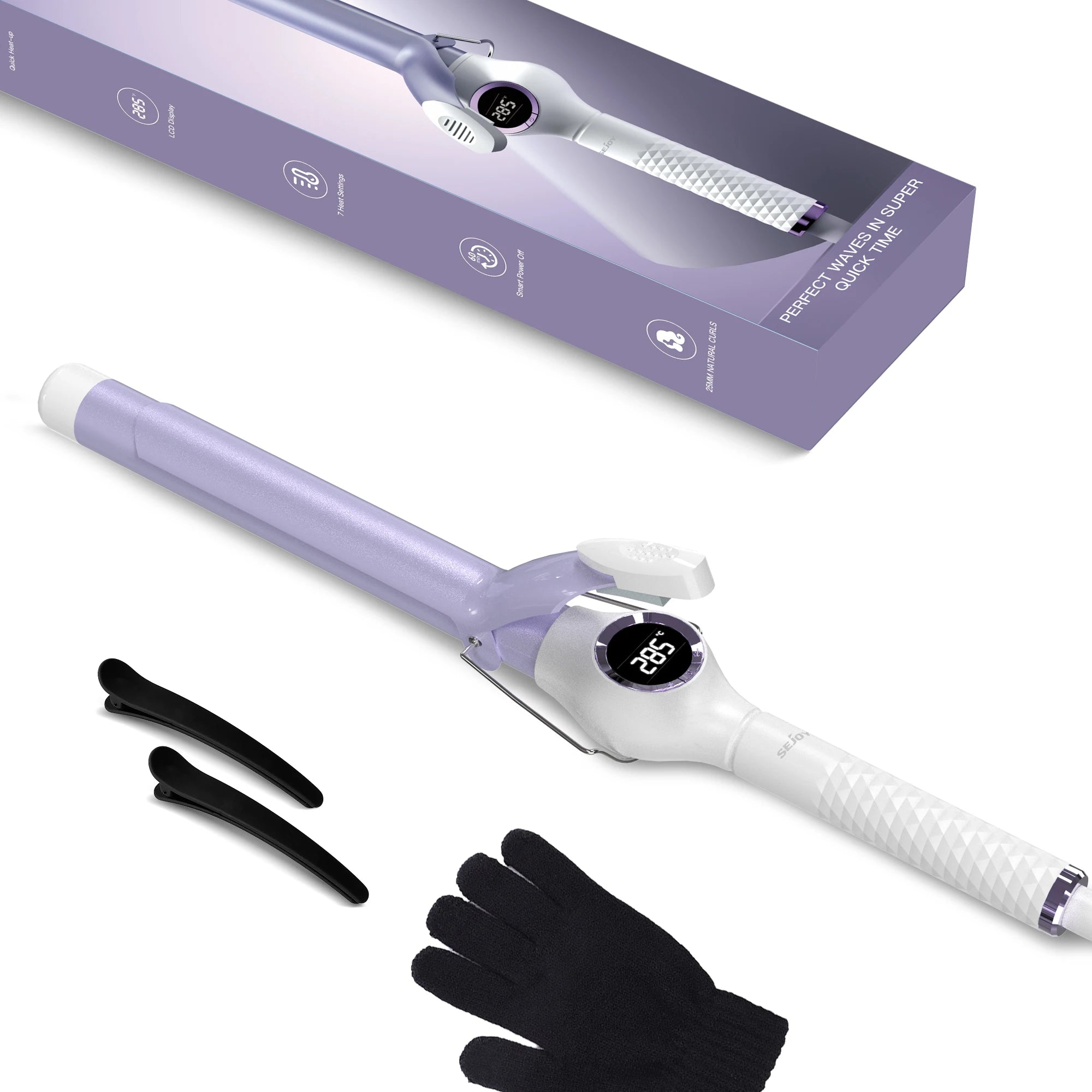 SEJOY Electric Hair Curling Wand 1 inch Automatic Rotating Curling Iron for Professional Big Waves and Inward Curls 110-240V--ANDROMEDA QUINNS | AURELLE'S-ANDROMEDA QUINNS | AURELLE'S