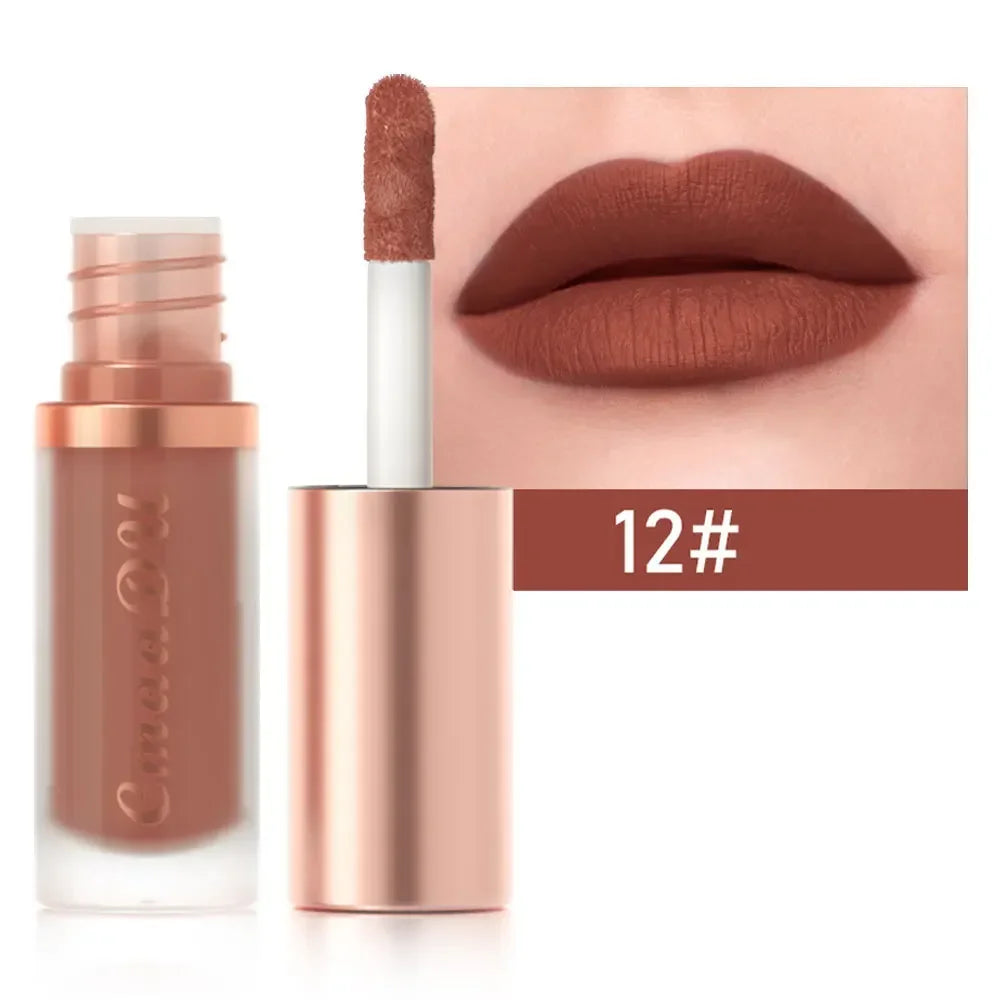 1pcs Waterproof Matte Velvet Lip Glaze Moisturizing Long Lasting Non-stick Cup Not Easy To Fade Lip Gloss Lipstick Makeup--ANDROMEDA QUINNS | AURELLE'S-ANDROMEDA QUINNS | AURELLE'S