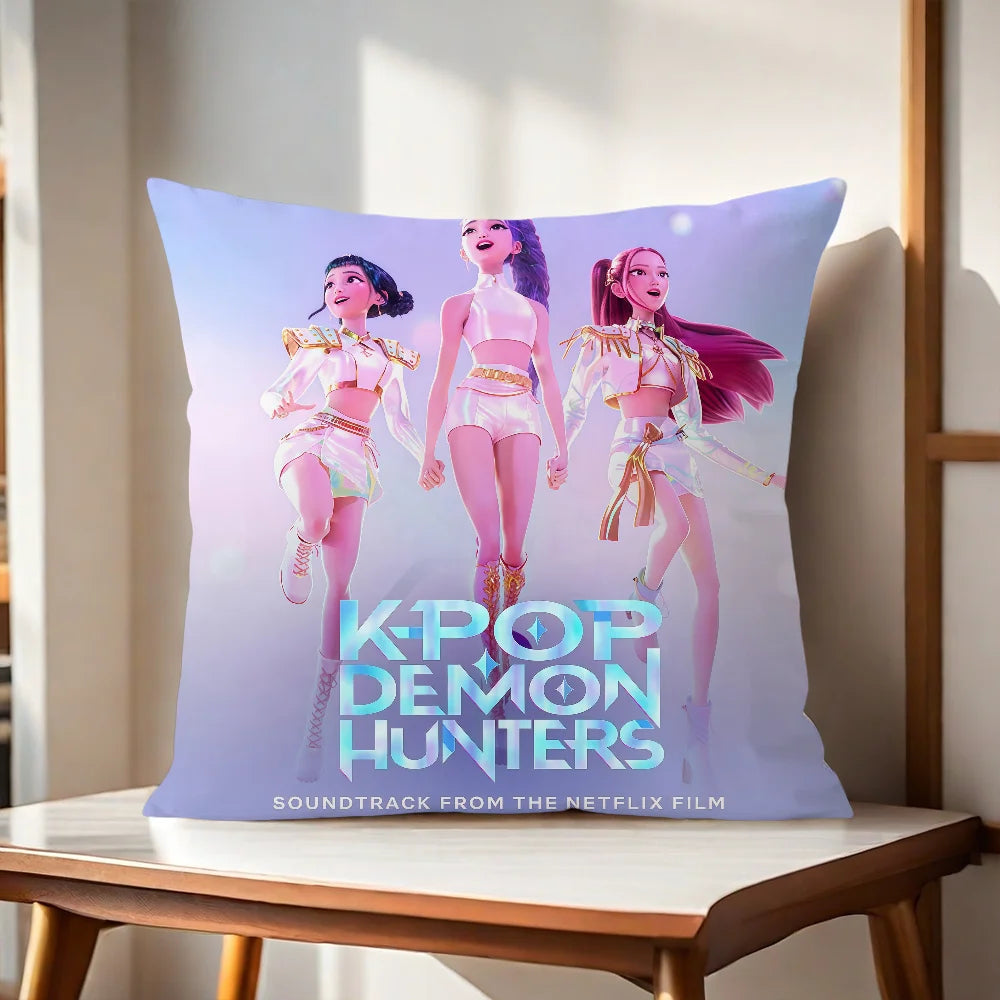 cushion Demon KPop Hunters cover Home Sofa living Room Office Coffee Shop Car Pillow Case